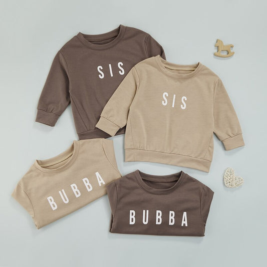 "Sis and Bubba" - Printed Toddler Pullover