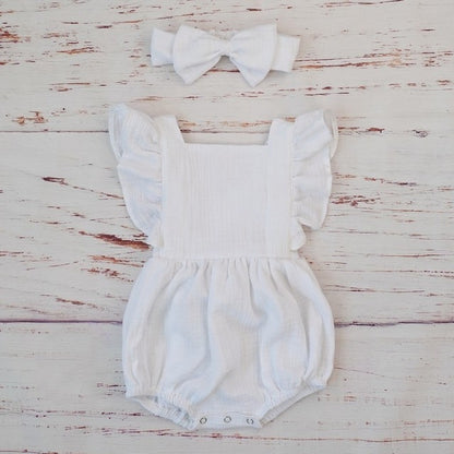 "I'm Comfy Cute" - Organic Cotton Ruffle Romper