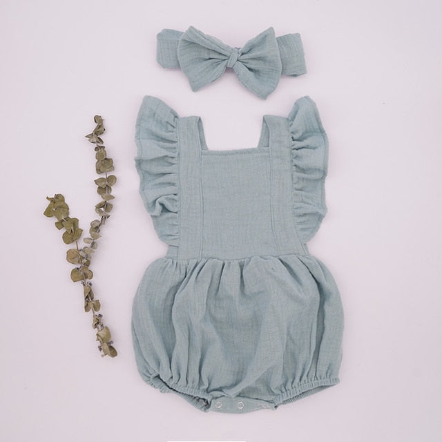 "I'm Comfy Cute" - Organic Cotton Ruffle Romper