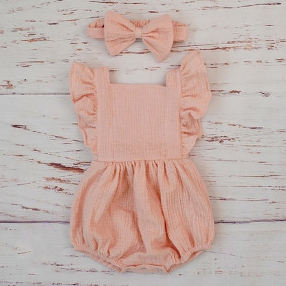 "I'm Comfy Cute" - Organic Cotton Ruffle Romper