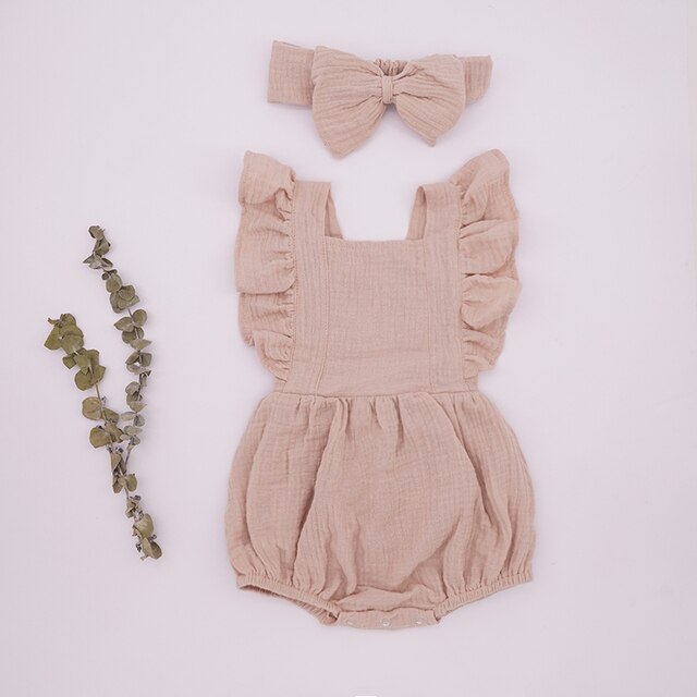 "I'm Comfy Cute" - Organic Cotton Ruffle Romper