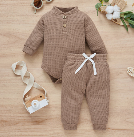 "I’m Winter Cozy" - Woven Romper Top & Pant Set