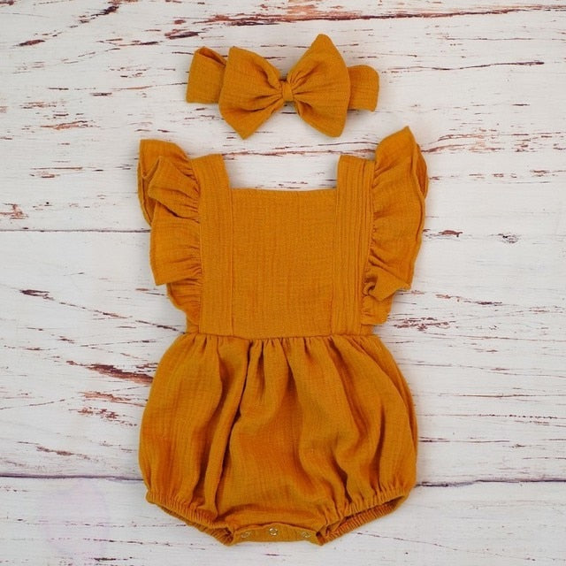 "I'm Comfy Cute" - Organic Cotton Ruffle Romper