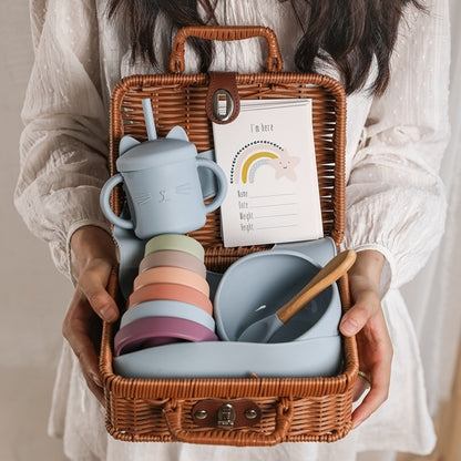 "Everything I Need to Start Solids" - BPA Free Baby Tableware & Feeding Set