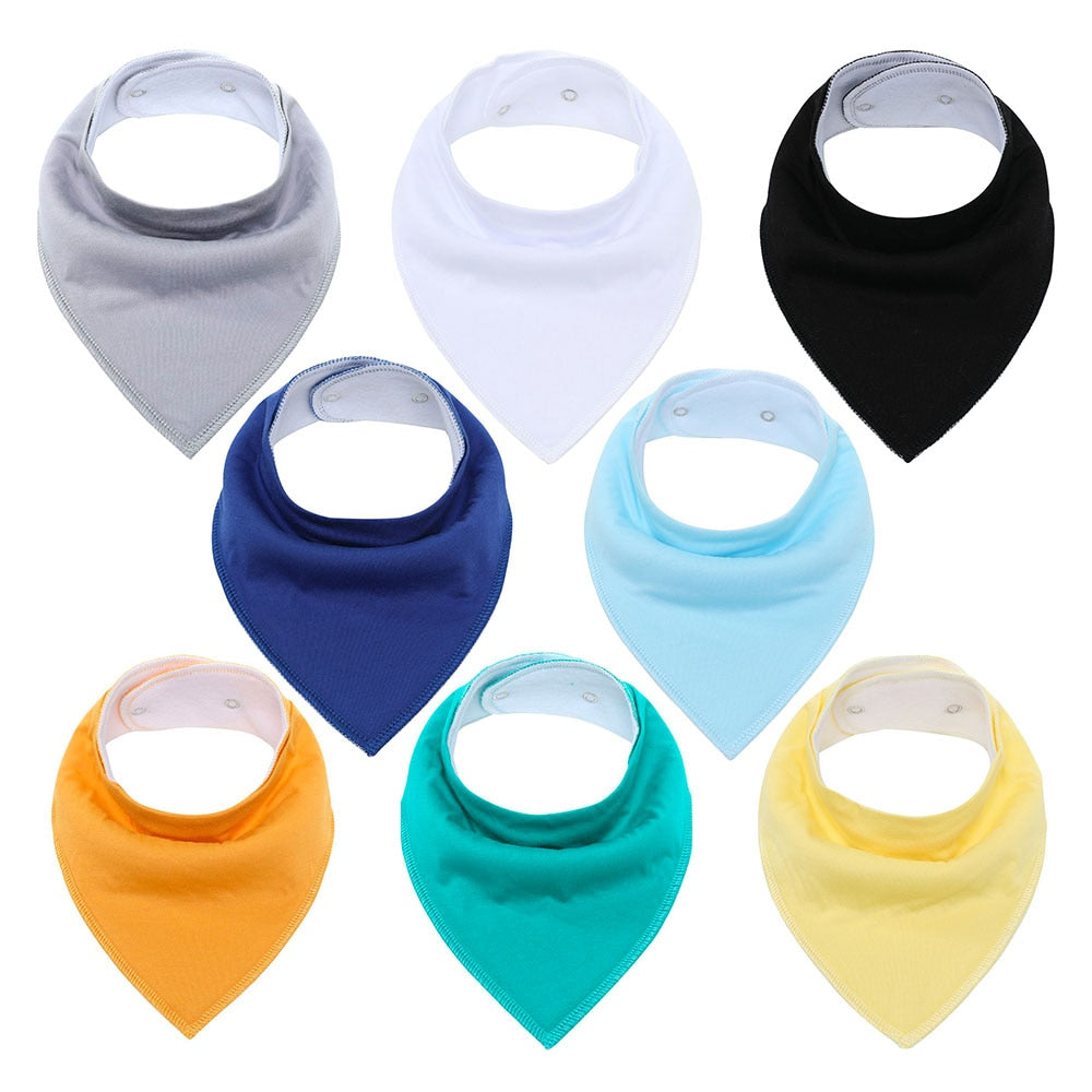 "I Eat Well" - 100% Organic Cotton Baby Bibs (set of 8)