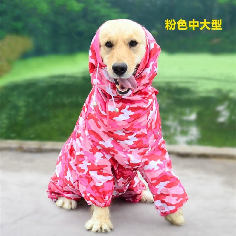 "Staying Dry Never Looked So Good - Dog Raincoat