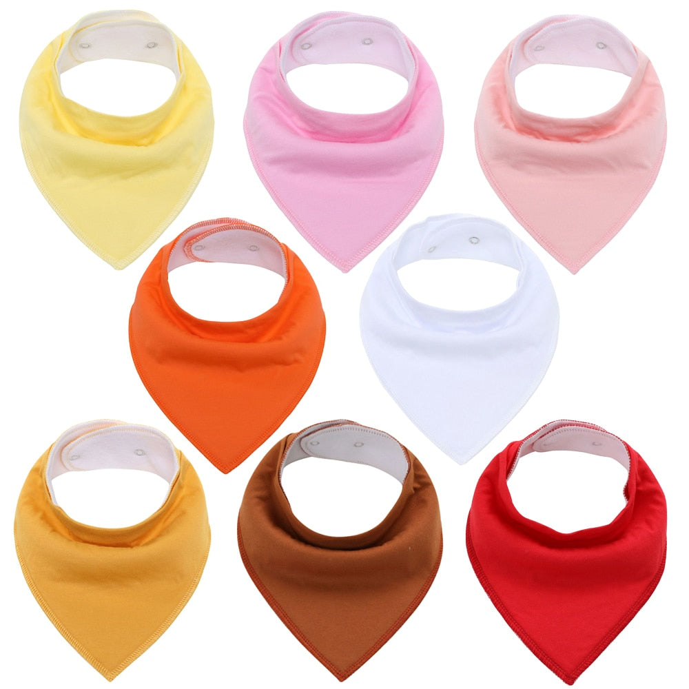 "I Eat Well" - 100% Organic Cotton Baby Bibs (set of 8)