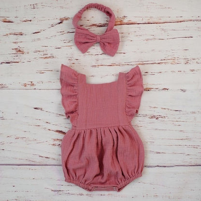 "I'm Comfy Cute" - Organic Cotton Ruffle Romper