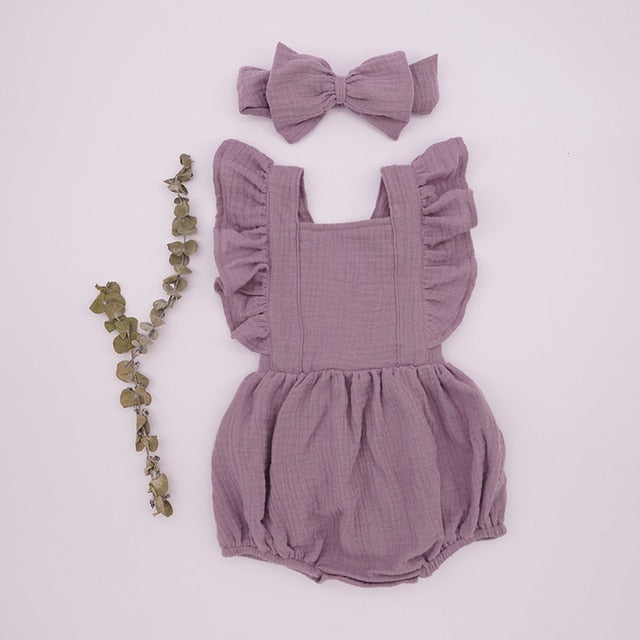 "I'm Comfy Cute" - Organic Cotton Ruffle Romper