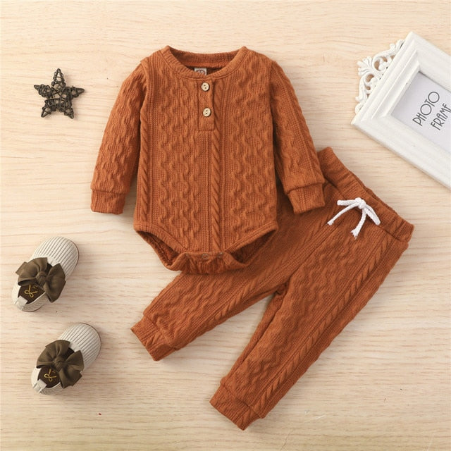 "I’m Winter Cozy" - Woven Romper Top & Pant Set