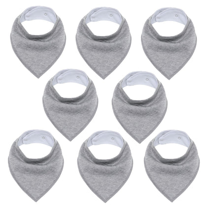 "I Eat Well" - 100% Organic Cotton Baby Bibs (set of 8)