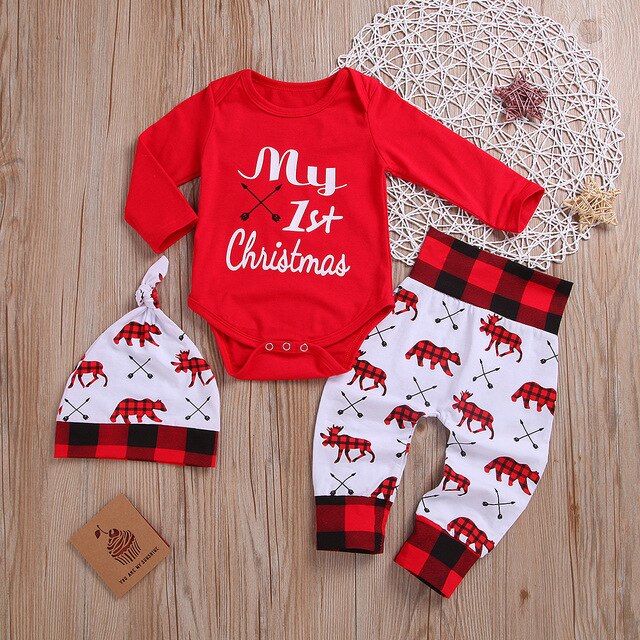 "My First Christmas" - Baby Shirt Pant Set