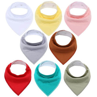 "I Eat Well" - 100% Organic Cotton Baby Bibs (set of 8)