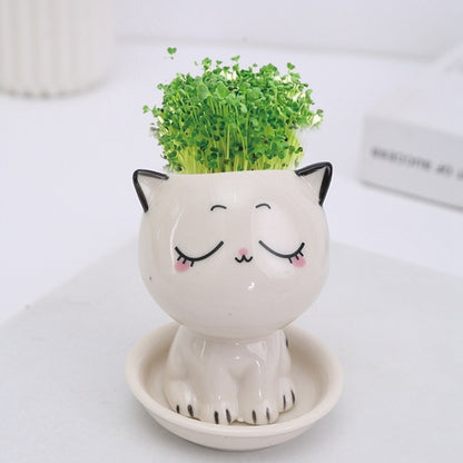 "Grow With Me" - Cat Shaped Flowerpot