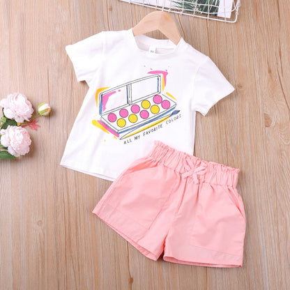 "Stop and Smell the Roses" - Cotton Tshirt and Shorts Set