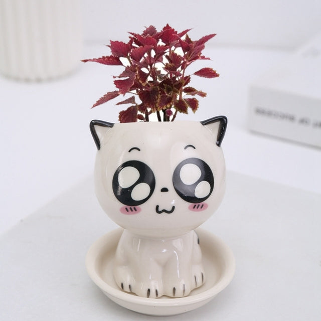 "Grow With Me" - Cat Shaped Flowerpot