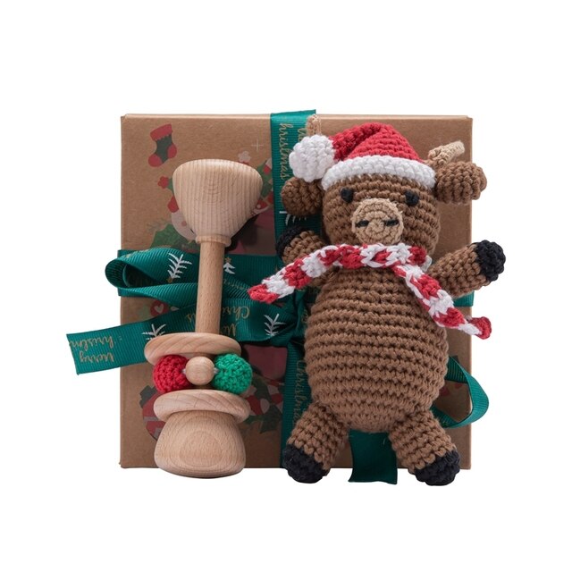 "Christmas Shake & Rattle" - Santa & Gingerbread Rattle Toys