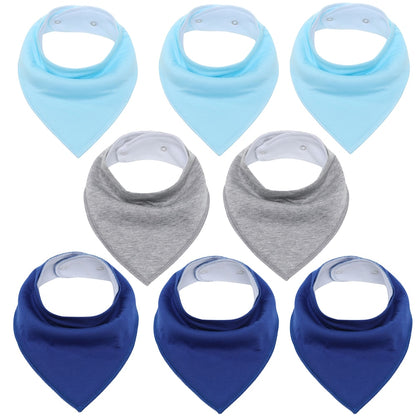 "I Eat Well" - 100% Organic Cotton Baby Bibs (set of 8)