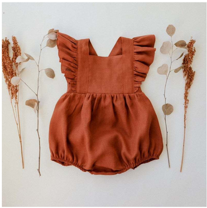 "I'm Comfy Cute" - Organic Cotton Ruffle Romper