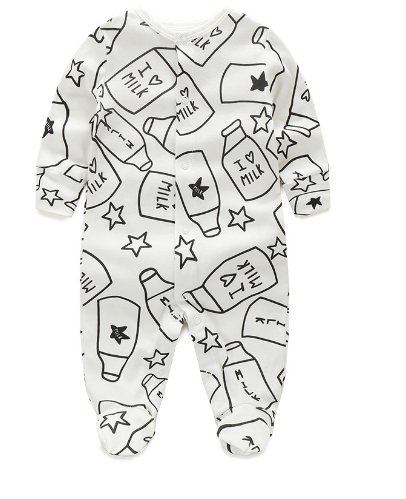 "I Love Milk" - 100% Cotton, Sensitive Skin Onesie