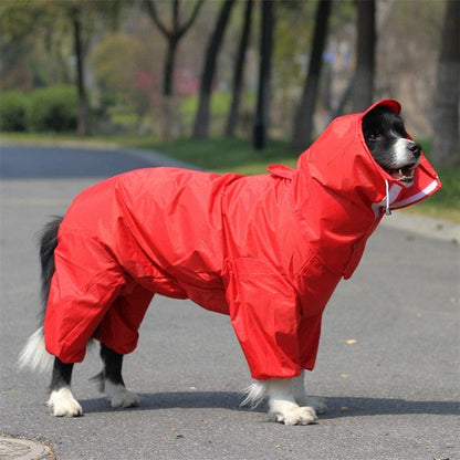 "Staying Dry Never Looked So Good - Dog Raincoat