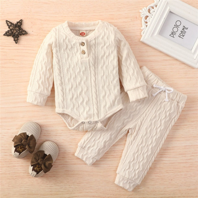 "I’m Winter Cozy" - Woven Romper Top & Pant Set