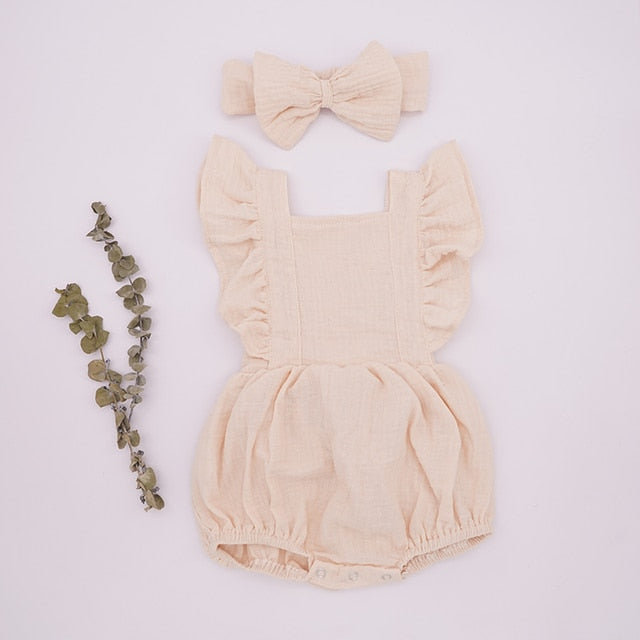 "I'm Comfy Cute" - Organic Cotton Ruffle Romper