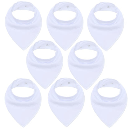 "I Eat Well" - 100% Organic Cotton Baby Bibs (set of 8)