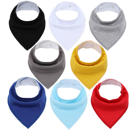 "I Eat Well" - 100% Organic Cotton Baby Bibs (set of 8)