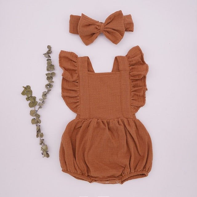 "I'm Comfy Cute" - Organic Cotton Ruffle Romper