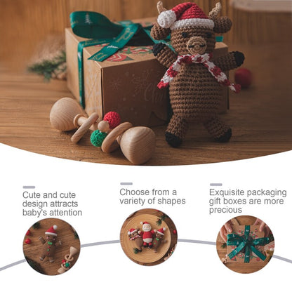 "Christmas Shake & Rattle" - Santa & Gingerbread Rattle Toys