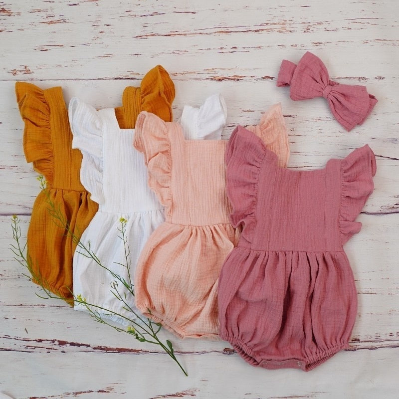 "I'm Comfy Cute" - Organic Cotton Ruffle Romper