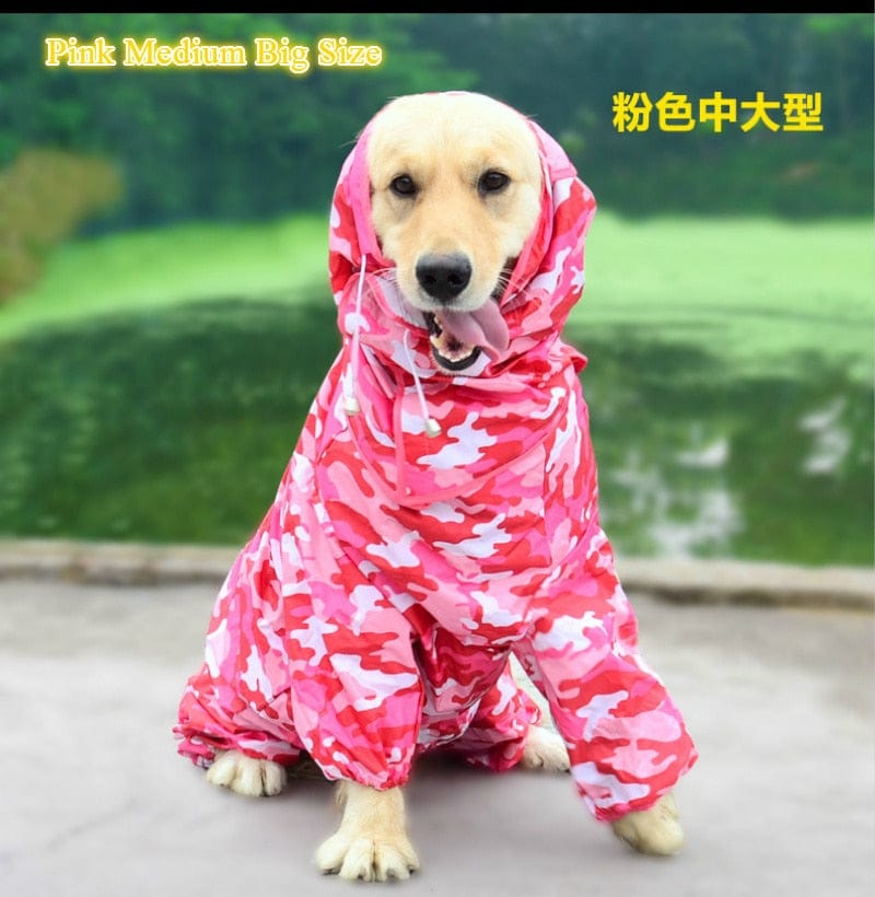 "Staying Dry Never Looked So Good - Dog Raincoat