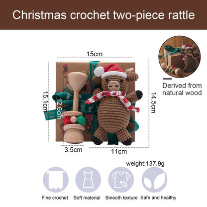 "Christmas Shake & Rattle" - Santa & Gingerbread Rattle Toys