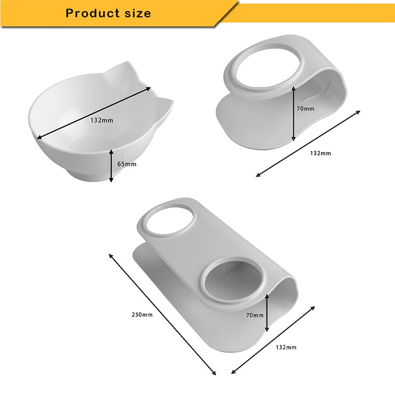 "I Eat Well" - Raised Cat Feeding Bowl