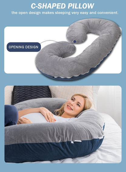 "I Deserve to Sleep Well" - Pregnancy Body Pillow (C-shape)