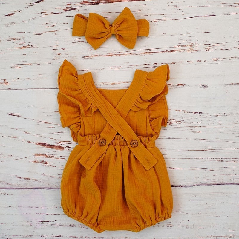 "I'm Comfy Cute" - Organic Cotton Ruffle Romper