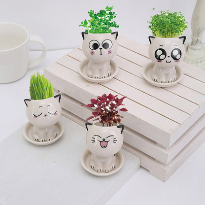 "Grow With Me" - Cat Shaped Flowerpot