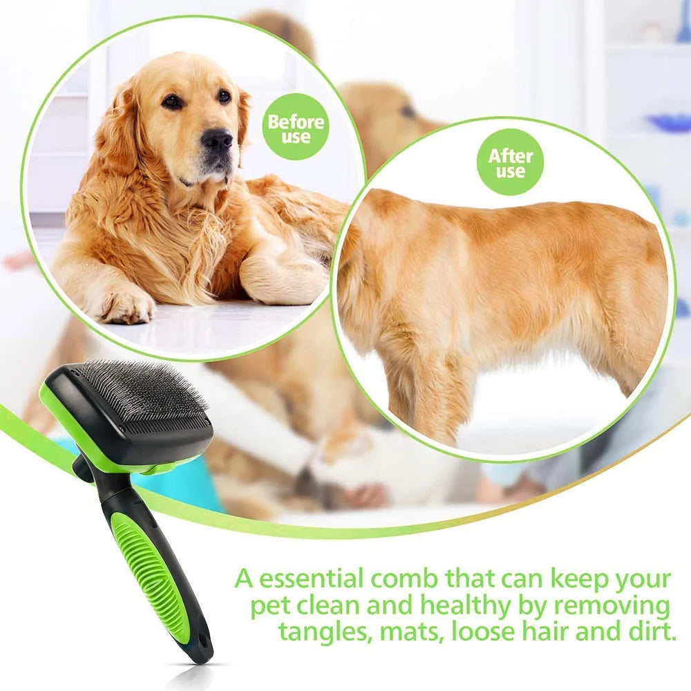 "I Clean Smart" - Self Cleaning Dog Brush