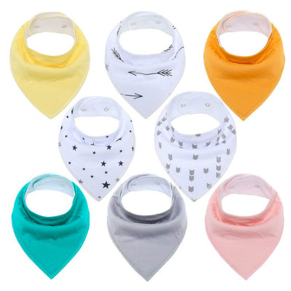 "I Eat Well" - 100% Organic Cotton Baby Bibs (set of 8)