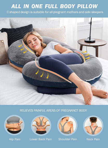 "I Deserve to Sleep Well" - Pregnancy Body Pillow (C-shape)