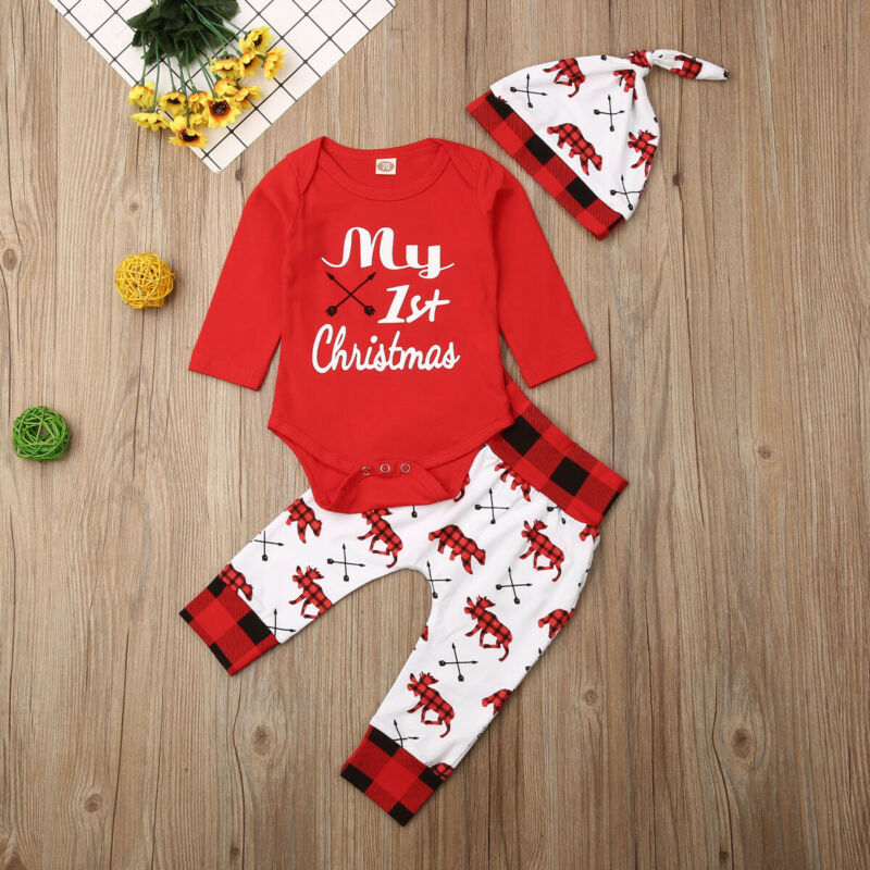 "My First Christmas" - Baby Shirt Pant Set