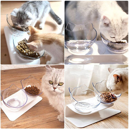 "I Eat Well" - Raised Cat Feeding Bowl