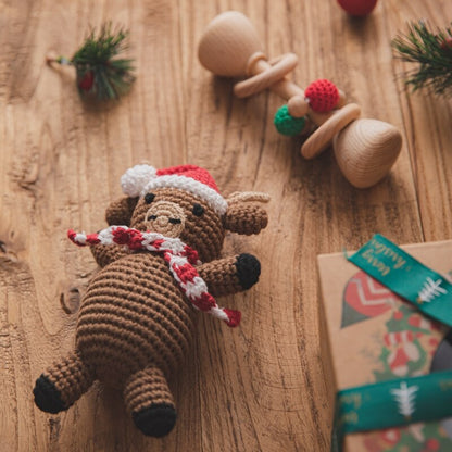 "Christmas Shake & Rattle" - Santa & Gingerbread Rattle Toys