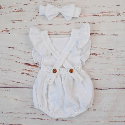 "I'm Comfy Cute" - Organic Cotton Ruffle Romper